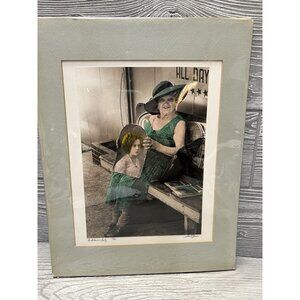 The Arkansas Lady Matted Photograph Hand Colored Signed Limited 1981 READ